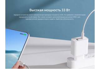 Сетевое зарядное Xiaomi Mi 33W Wall Charger BHR4996GL AD332EU
