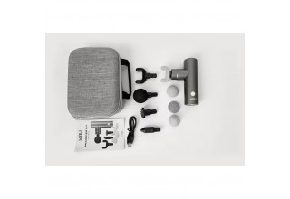 Перкуссионный массажер Miru BM-18 (8 насадок, серый)