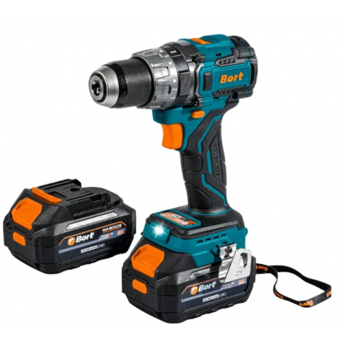 Ударная дрель-шуруповерт Bort BAB-21U 93414837 (с 2-мя АКБ, кейс)