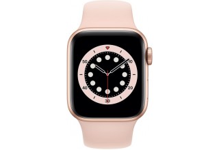 Часы Apple Watch Series 6 40mm Gold Aluminium Pink Sand Sport Band MG123
