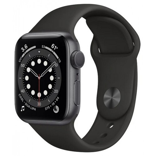 Часы Apple Watch Series 6 44mm Space Grey Aluminium Black Sport Band M00H3